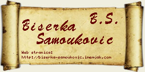 Biserka Samouković vizit kartica